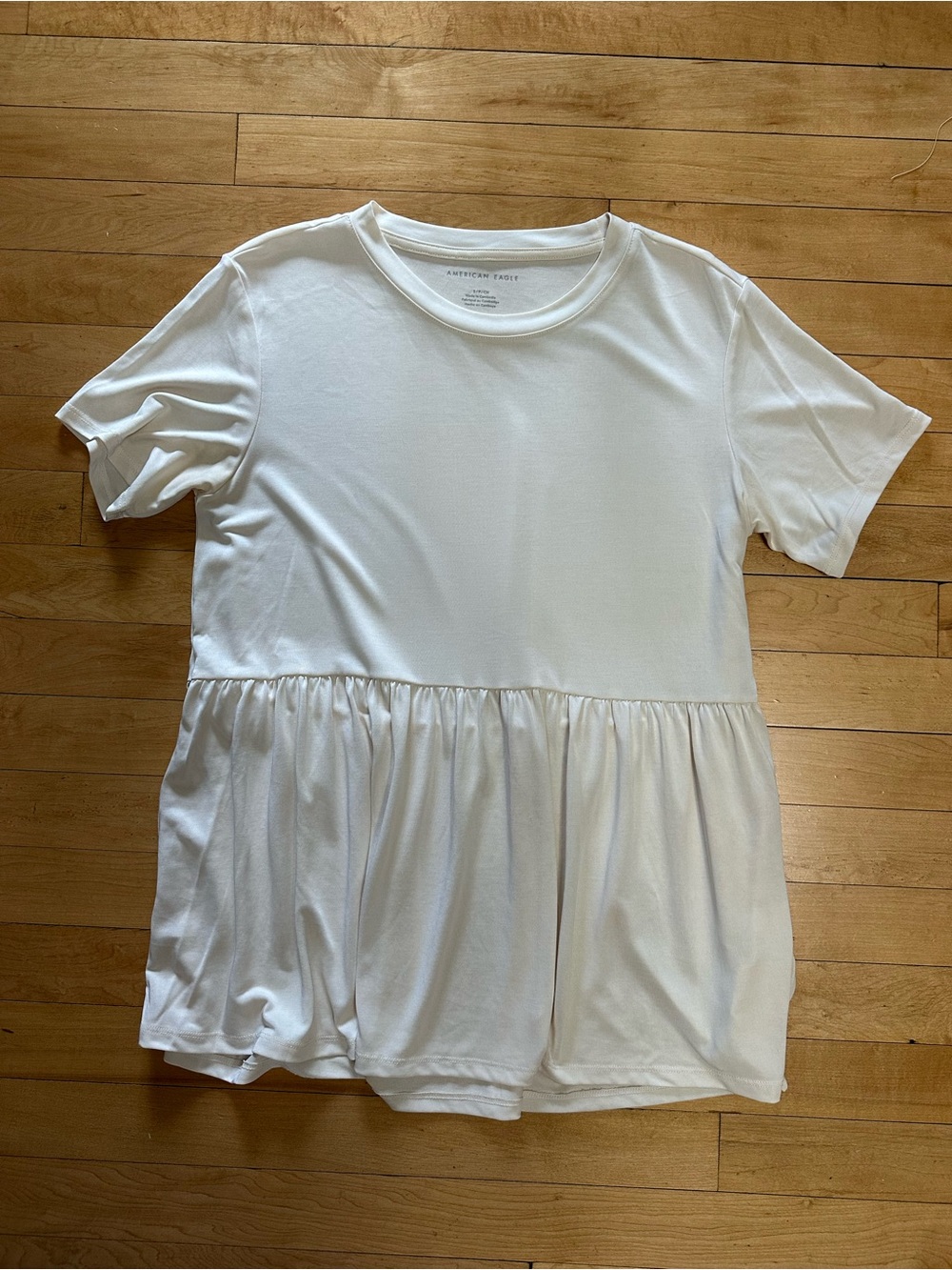 American Eagle Crewneck Peplum Tee